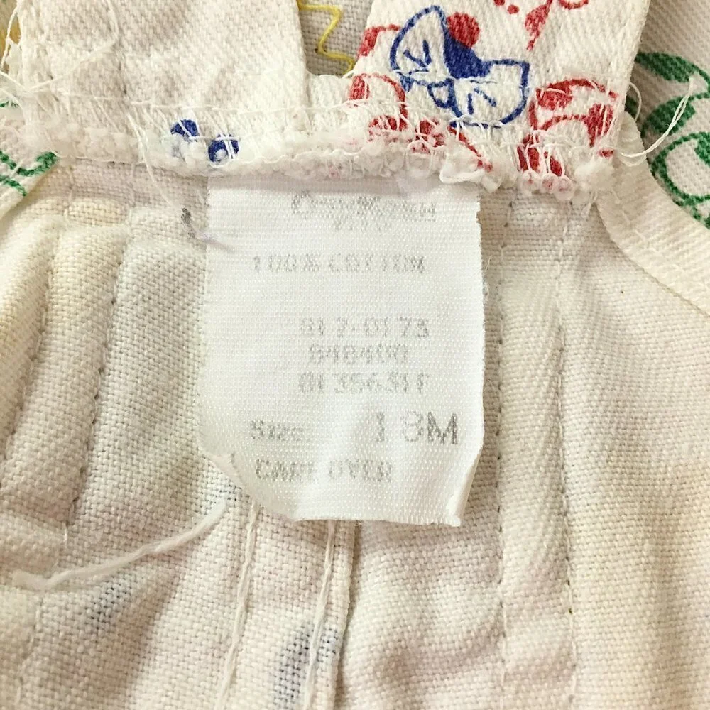 Vintage Oshkosh B'Gosh Vestbak Bib Overalls 18 months USA Cotton Zebra Lion Bibs